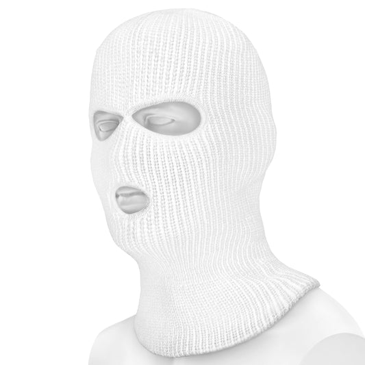 Kominiarka Mil-Tec zimowa z 3 otworami - White