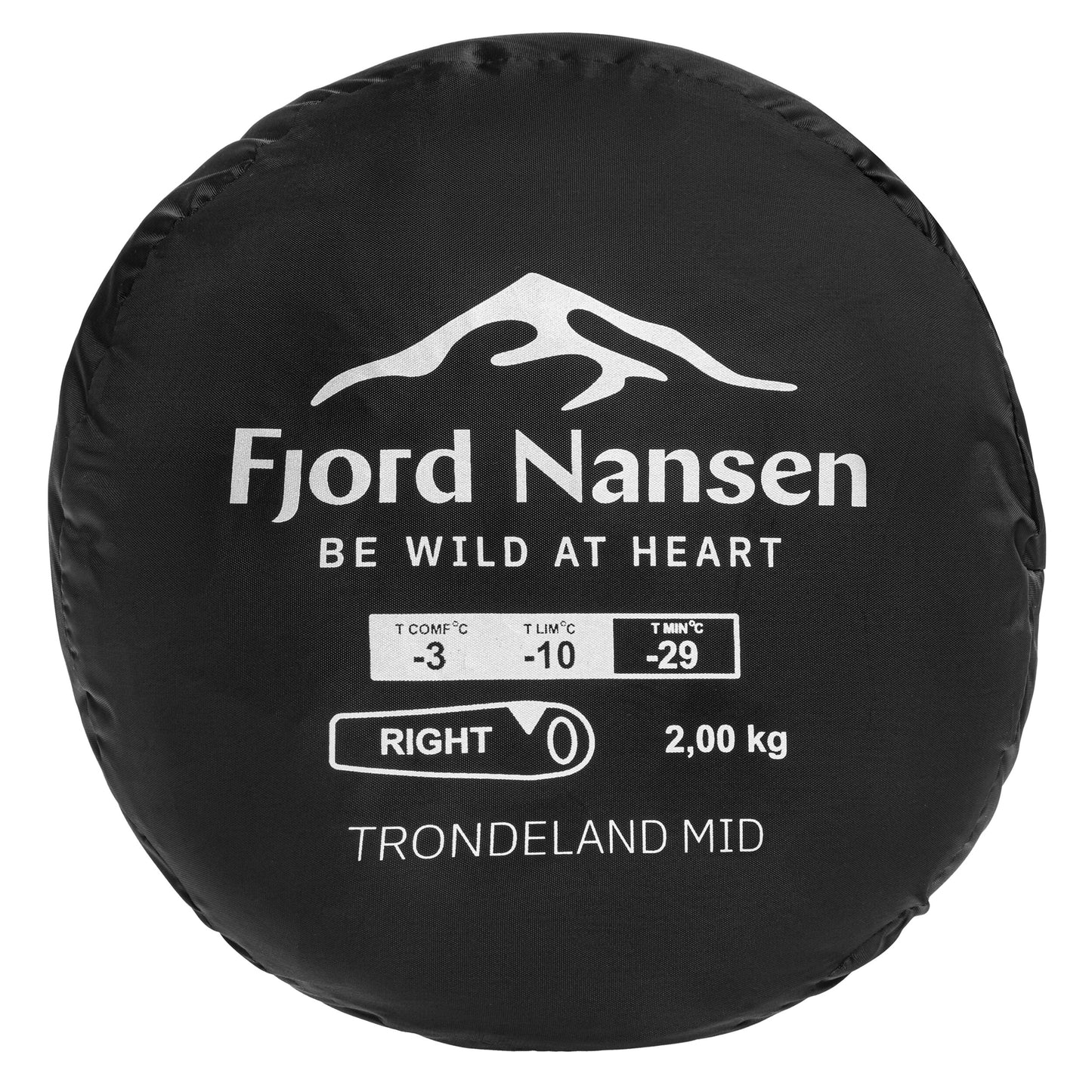 Śpiwór Fjord Nansen Trondeland MID Olive Drab 2000 g - prawy