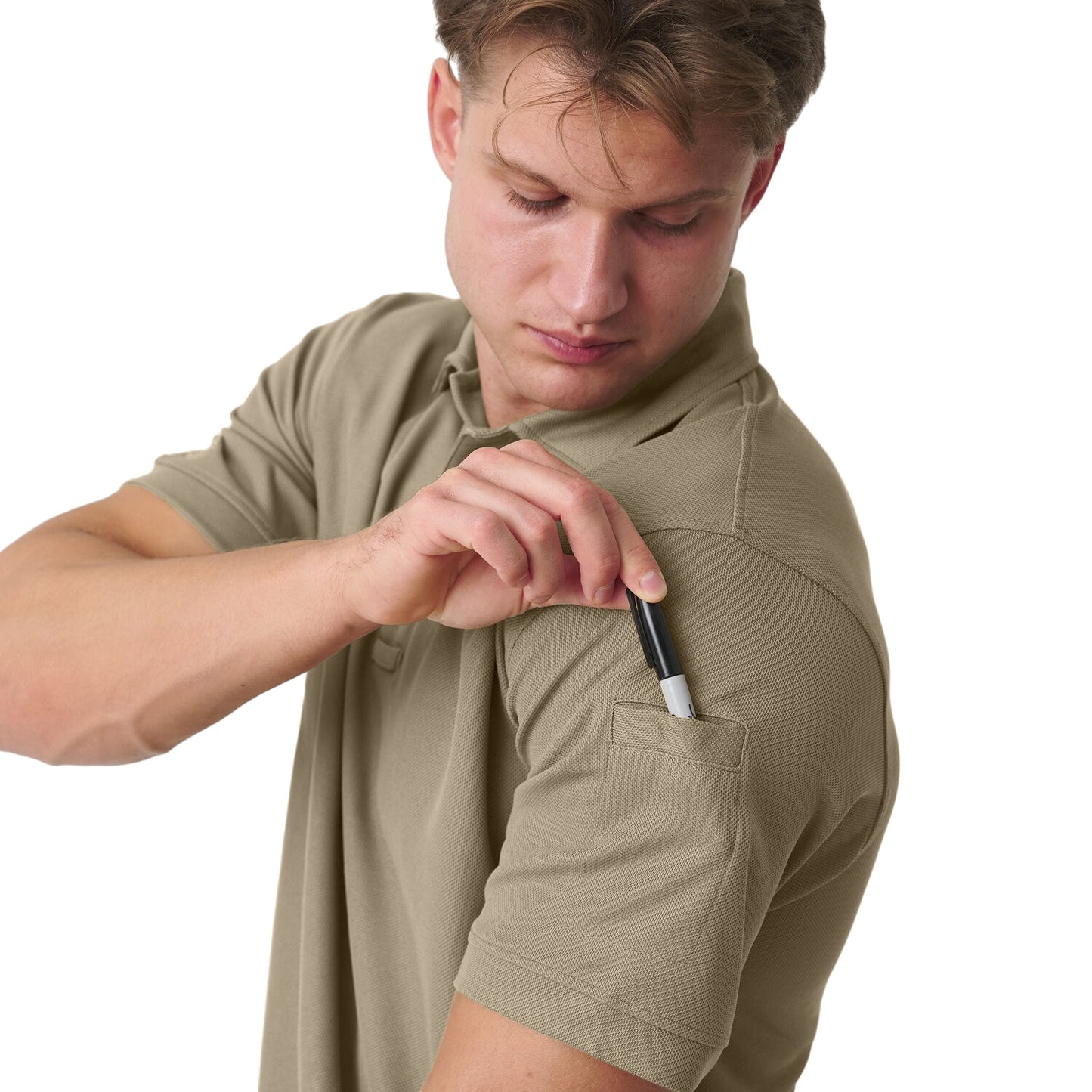 Koszulka termoaktywna Polo Helikon UTL TopCool - Khaki