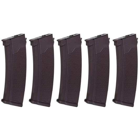 Zestaw 5 magazynków Hi-Cap Specna Arms S-Mag do replik z serii J - Plum