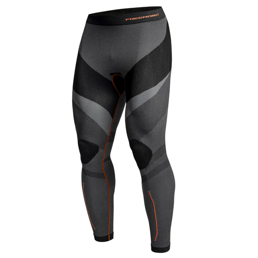 Legginsy termoaktywne męskie FreeNord Drytech - Black/Orange