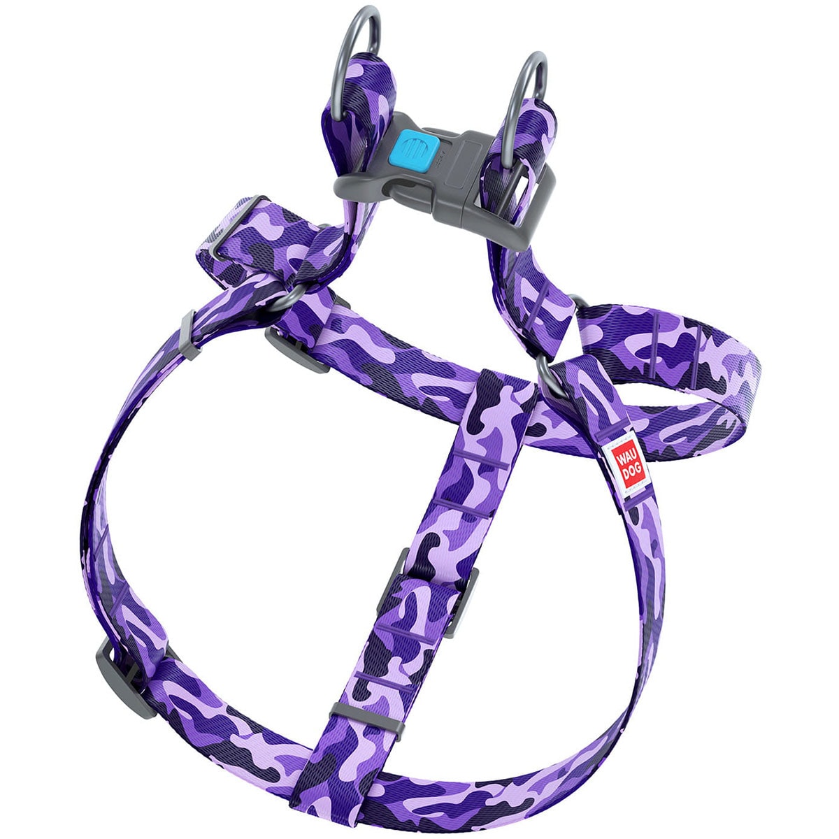 Szelki dla psa WauDog 25 mm - Purple Camo