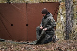 Płachta biwakowa Helikon Supertarp Small - Earth Brown
