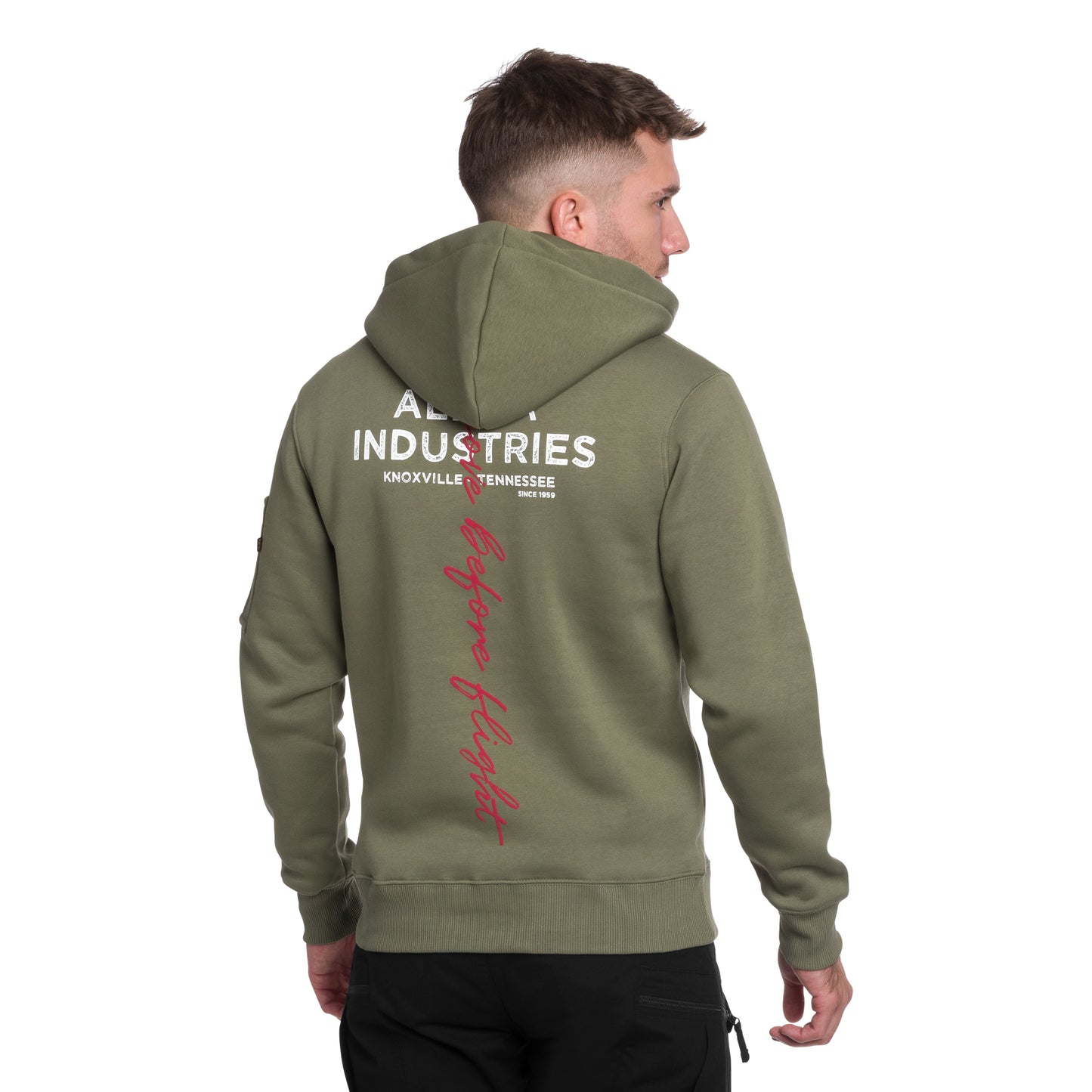 Bluza Alpha Industries Signature Back Print - Sage Green