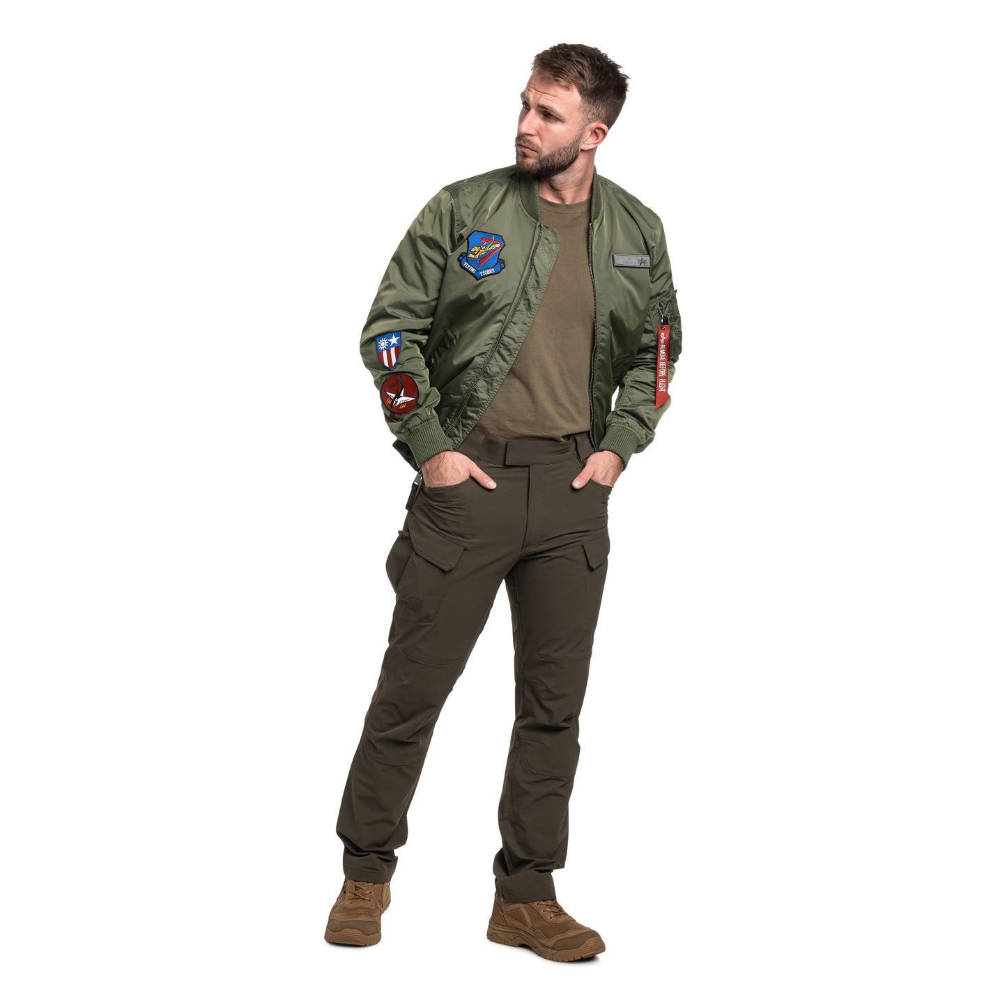 Kurtka Alpha Industries MA-1 TT Flying Tigers - Sage Green