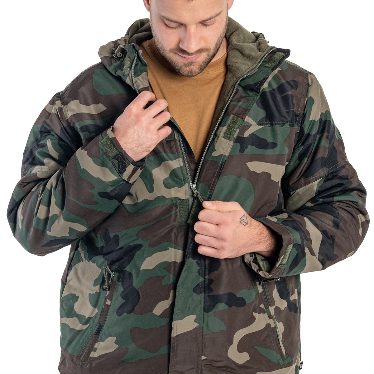 Kurtka Brandit Windbreaker Frontzip - Woodland