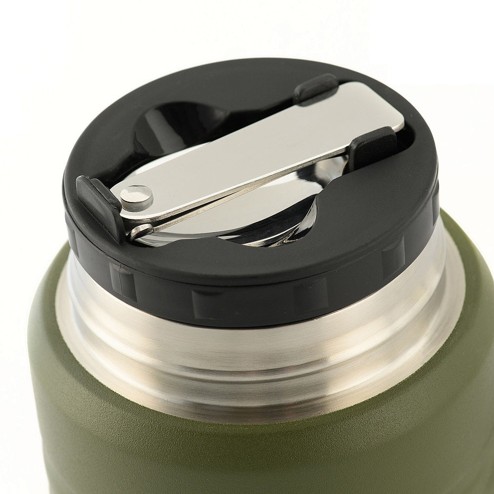 Termos obiadowy M-Tac ze składaną łyżką 750 ml - Olive