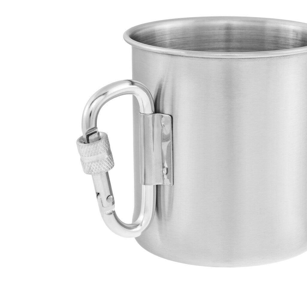 Kubek stalowy Mil-Tec z karabinkiem 250 ml