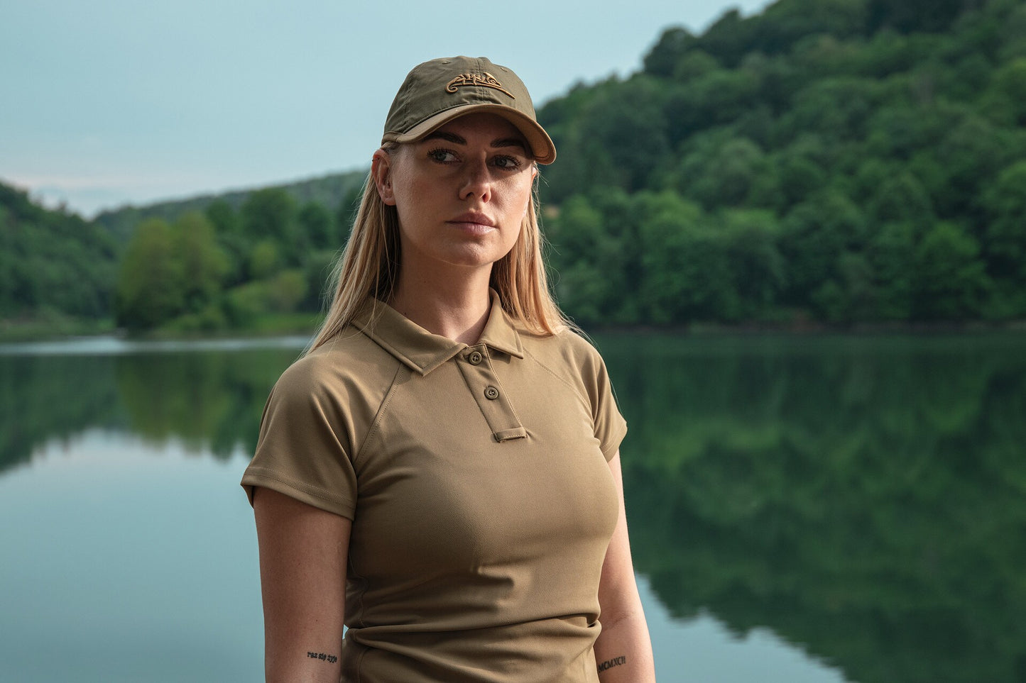 Koszulka termoaktywna Polo Helikon Women's UTL TopCool Lite - Khaki