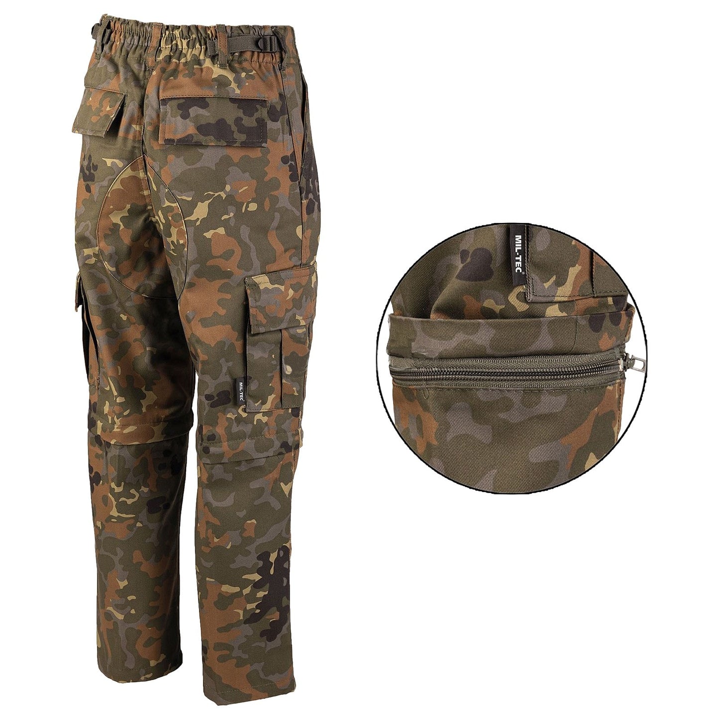Spodnie dziecięce Mil-Tec Zip-Off BDU - Flecktarn