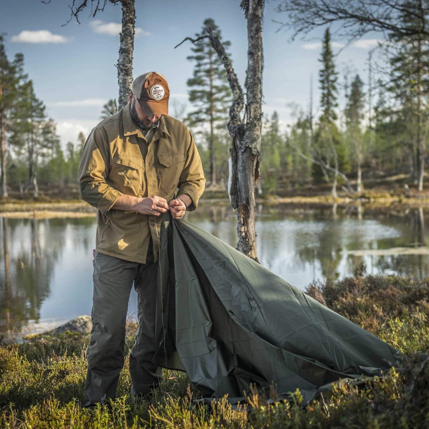 Koszula Helikon Woodsman - Coyote/Taiga Green