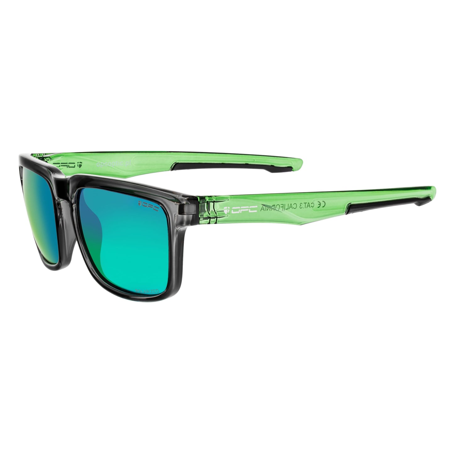 Okulary przeciwsłoneczne OPC Lifestyle California Black/Green Revo z polaryzacją
