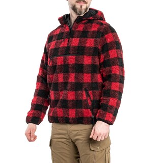 Polar Brandit Teddyfleece Worker Pullover - Red/Black