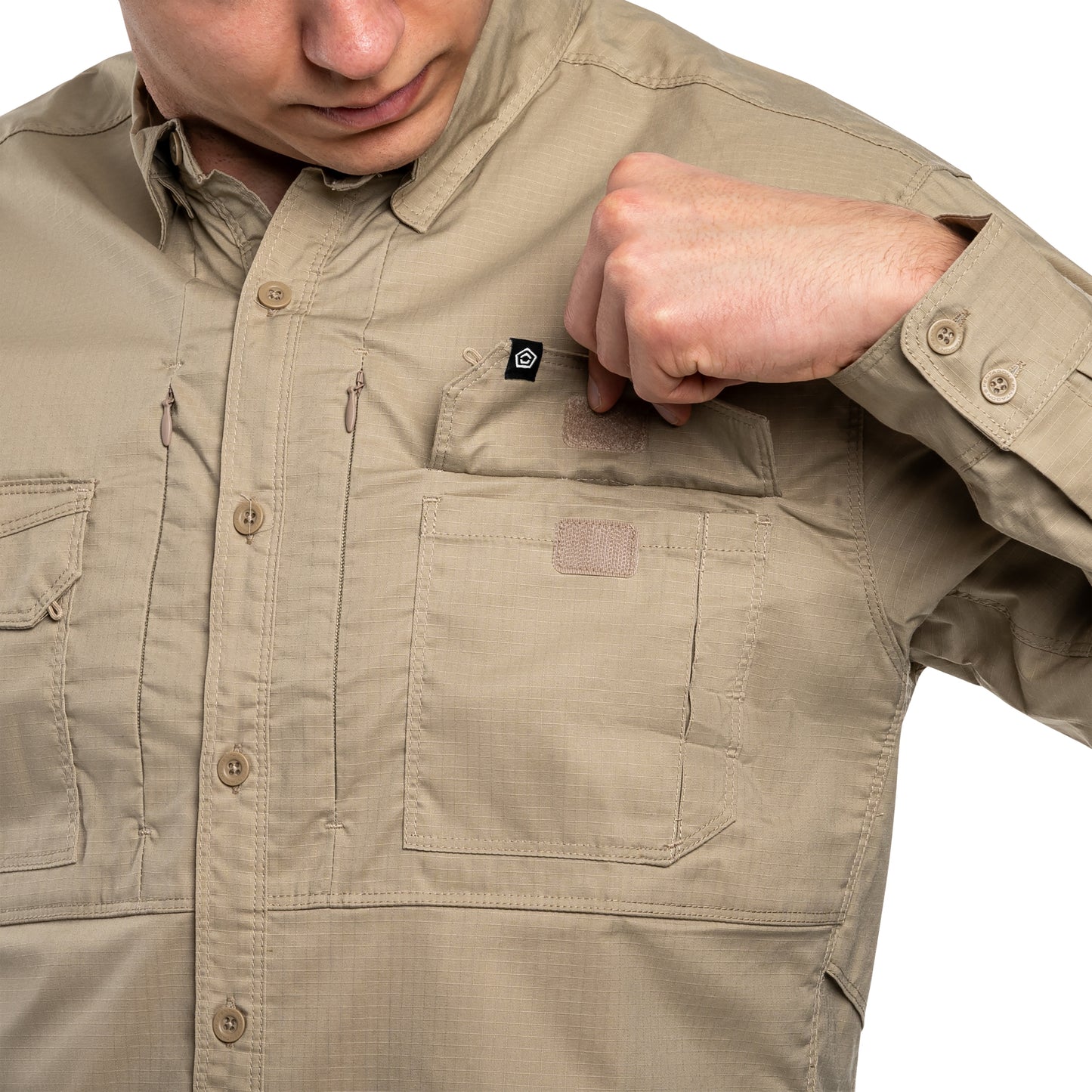 Koszula taktyczna Pentagon Plato Long Sleeve - Khaki