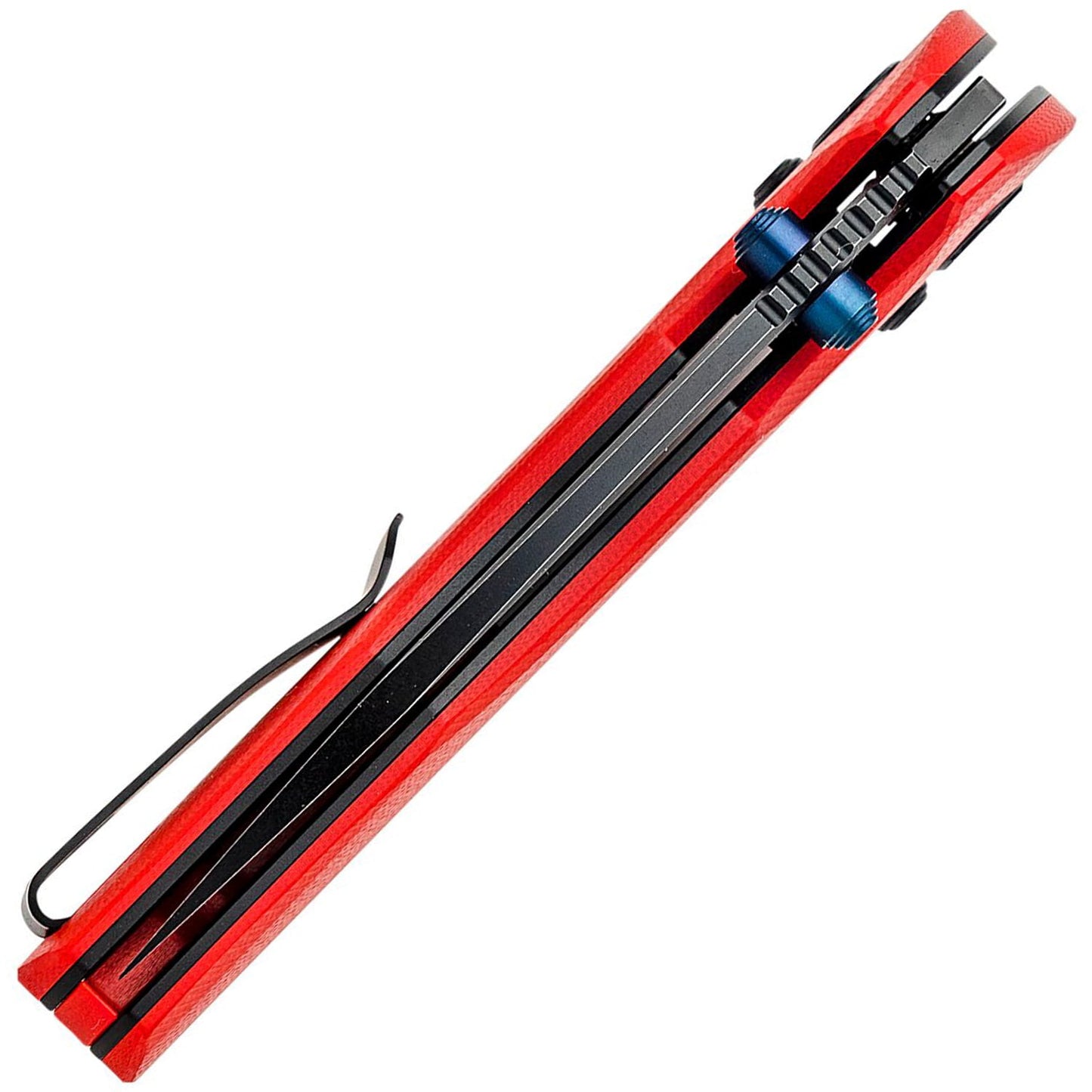 Nóż składany Bestechman Ronan Black Titanized Stonewash - Red
