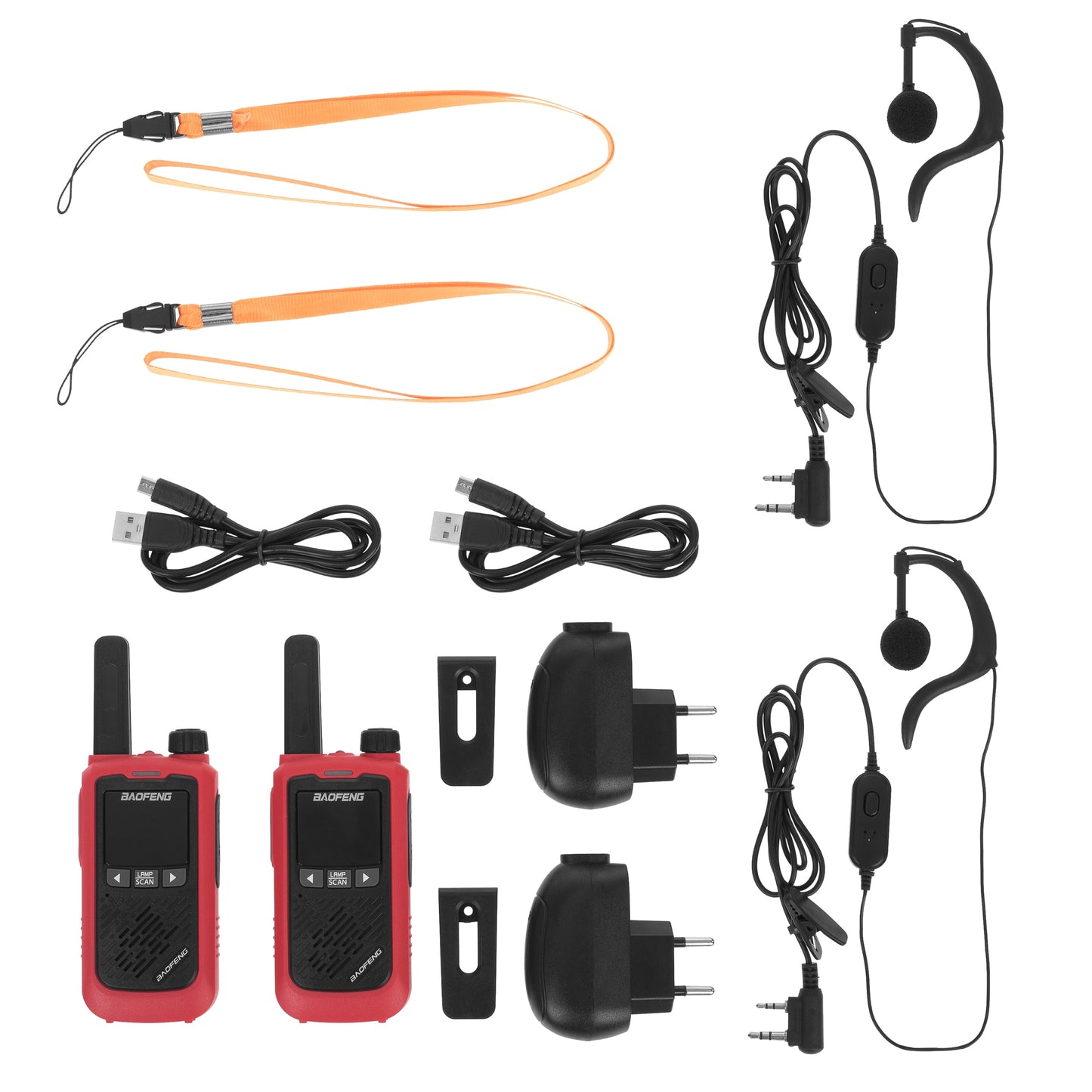 Radiotelefon Baofeng BF-T17 czerwony - 2 szt.