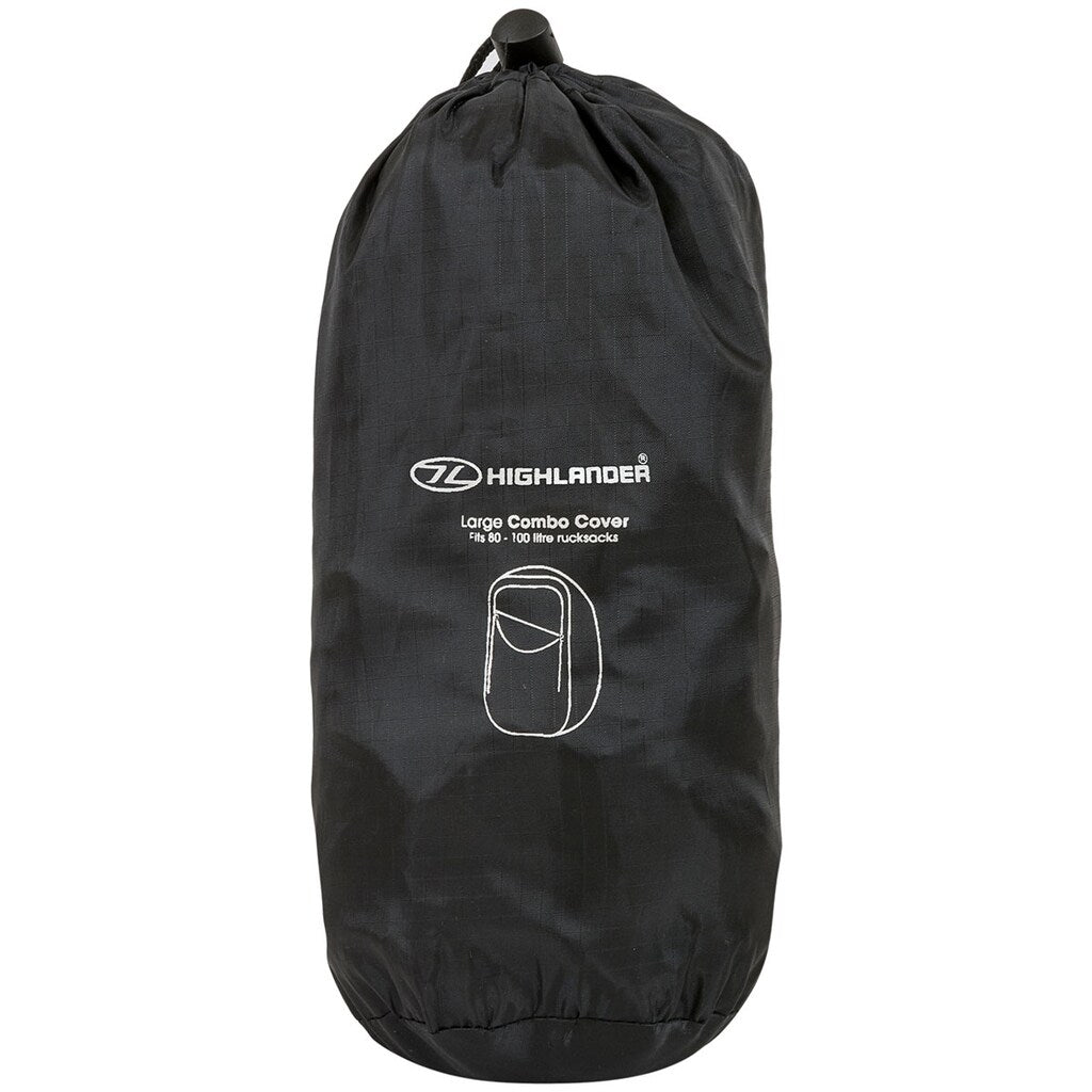 Pokrowiec na plecak Highlander Outdoor Combo Rain Cover 80-100 l - Black