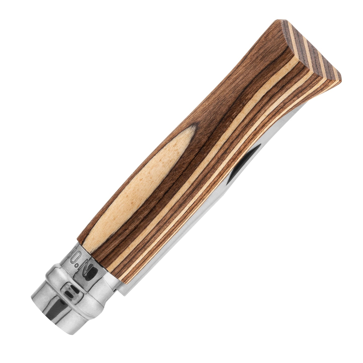 Nóż składany Opinel No.8 Laminated Inox - Brown Natural