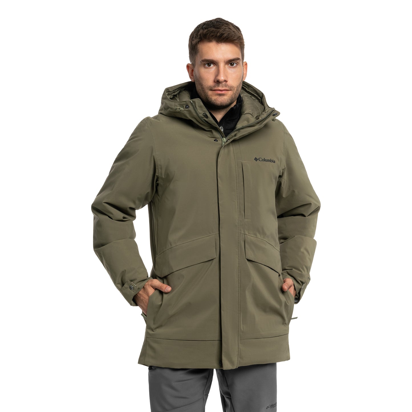 Kurtka Columbia Street Heights Waterproof Down Parka - Stone Green