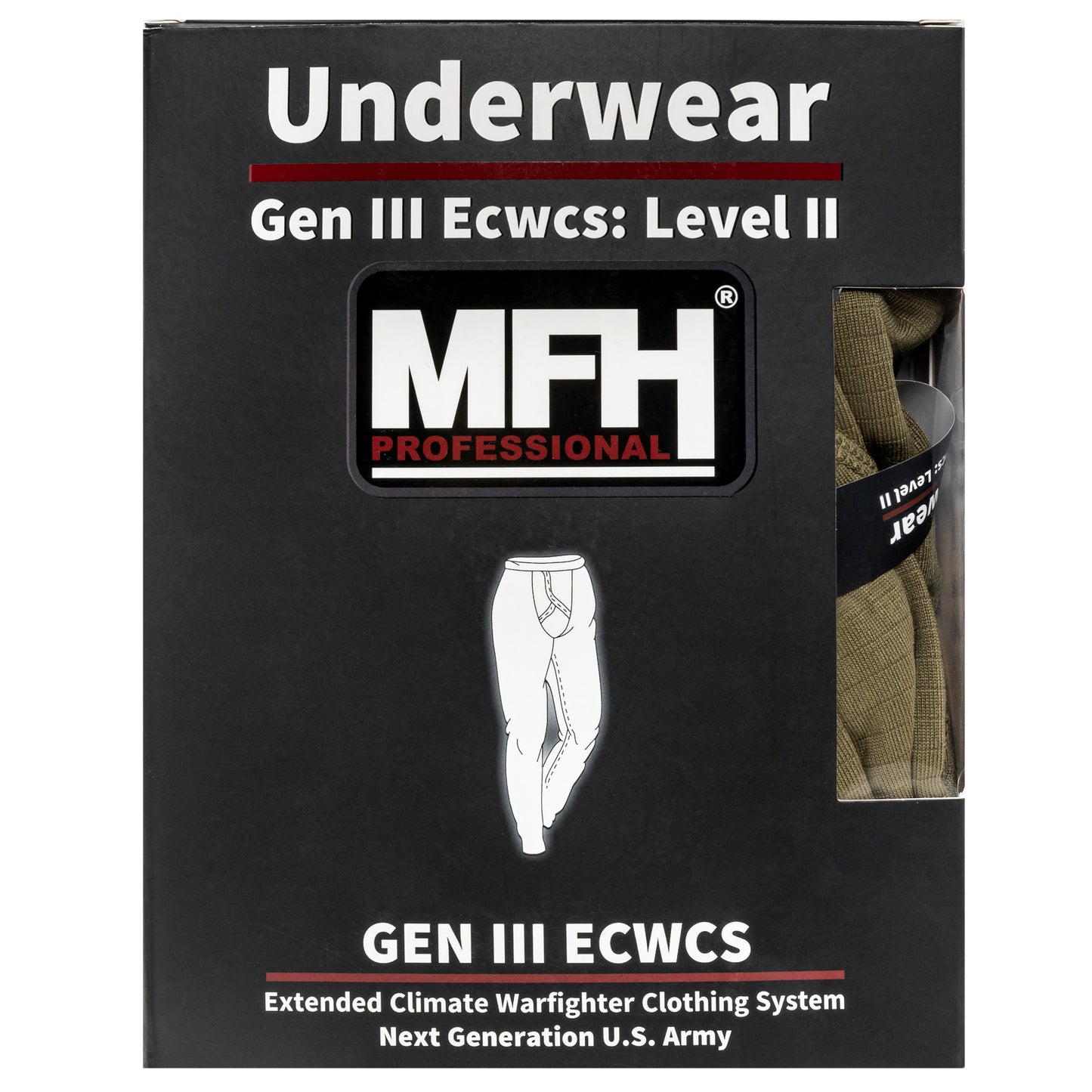 Legginsy termoaktywne męskie MFH US Level II GEN III - Olive