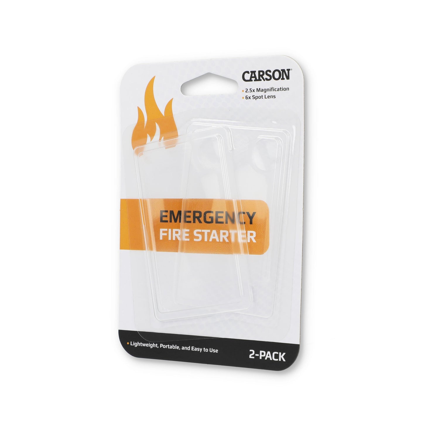 Lupa Carson Emergency Fire Starter 2,5x/6x - 2 szt.