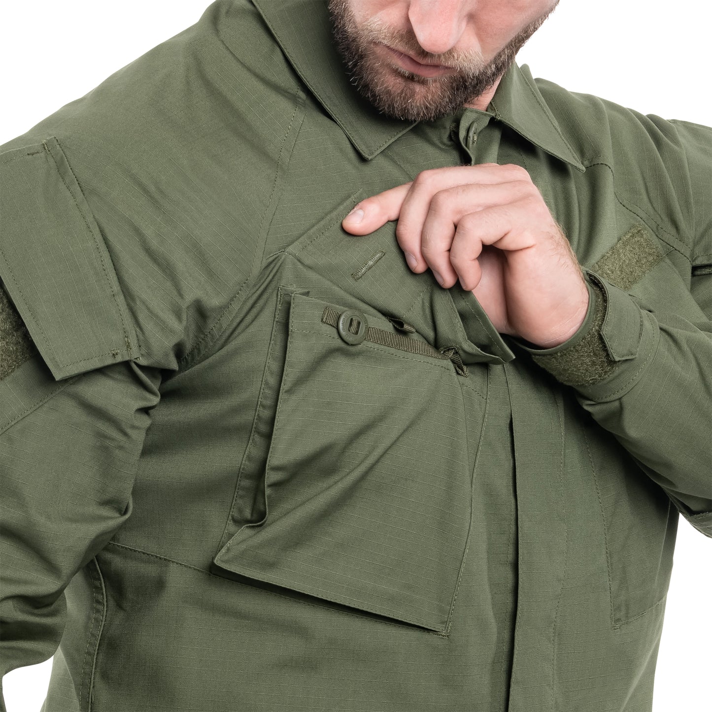 Bluza Helikon Raid Polycotton Stretch Rip-Stop - Olive Green