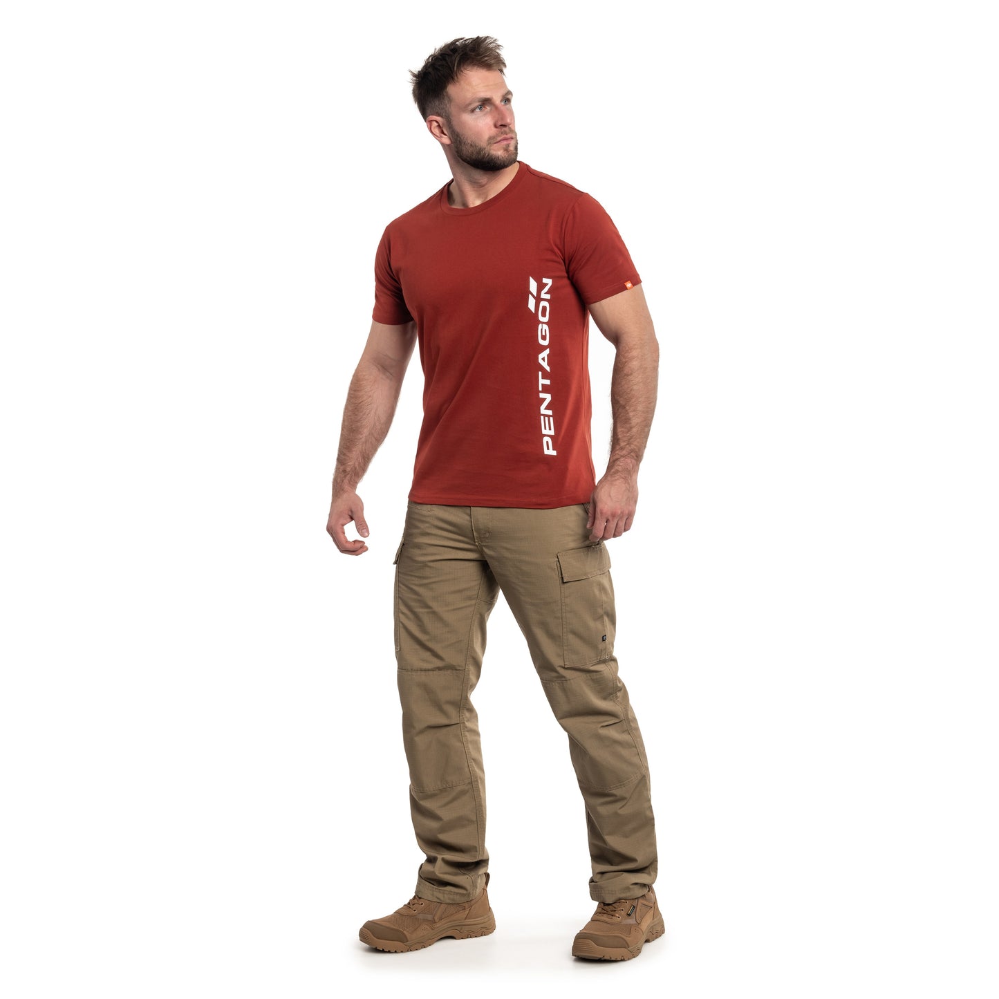 Koszulka T-shirt Pentagon Ageron "Vertical" - Maroon Red