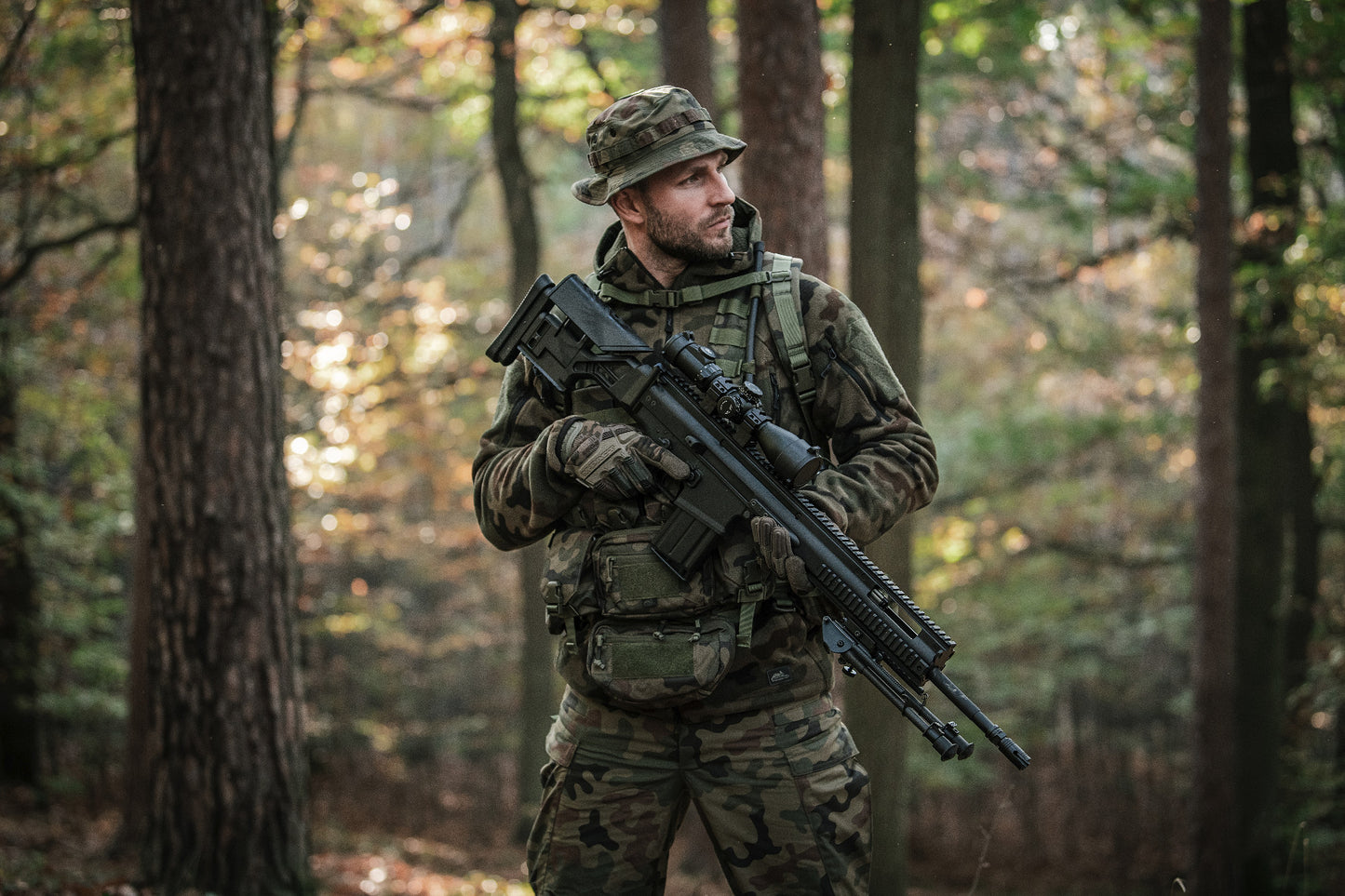 Kapelusz Helikon Boonie Mk2 PolyCotton Stretch Rip-Stop - wz.93 Pantera PL Woodland