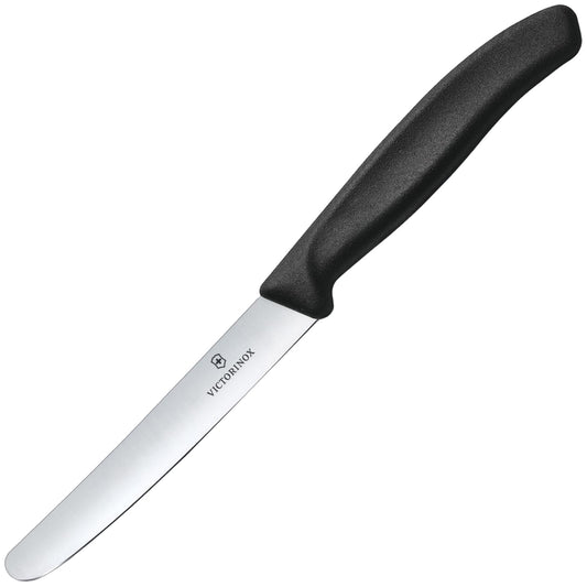 Nóż kuchenny Victorinox Swiss Classic Black - gładkie ostrze z zaokrąglonym czubkiem