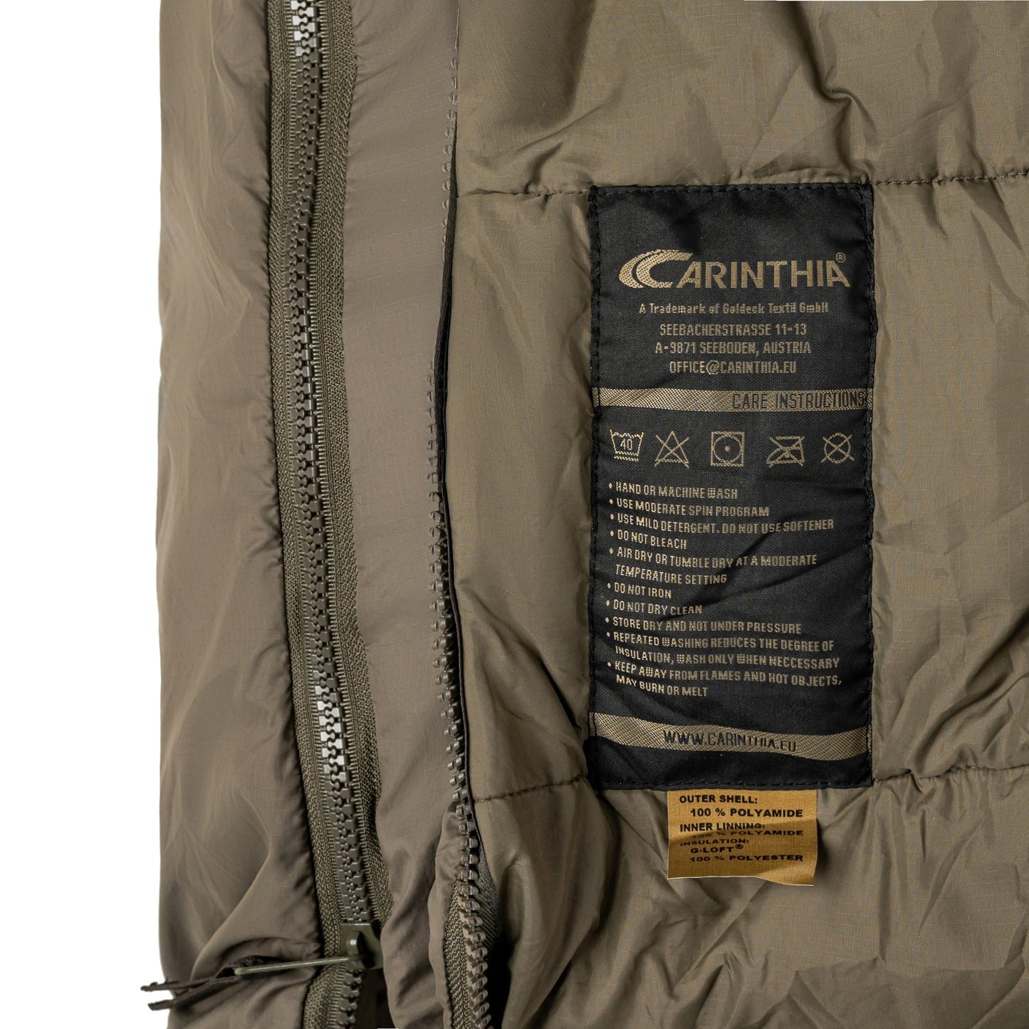 Śpiwór Carinthia Tropen Large Olive - Lewy