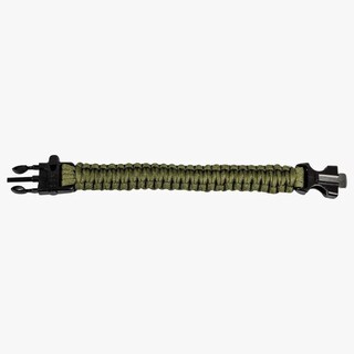 Bransoletka Paracord Highlander Outdoor z krzesiwem - Olive