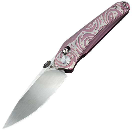Nóż składany Bestech Knives Mothus - Hand-rubbed Satin Blade/Purple Titanium