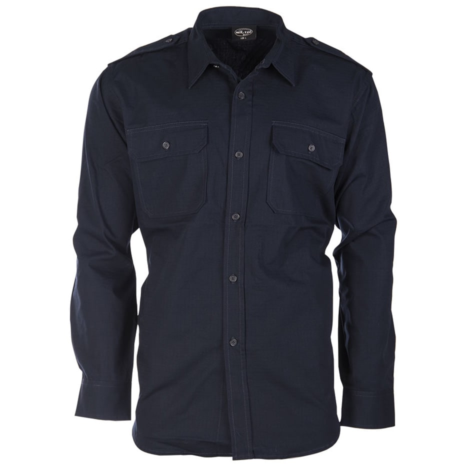 Koszula taktyczna Mil-Tec Ripstop Long Sleeve - Dark Blue