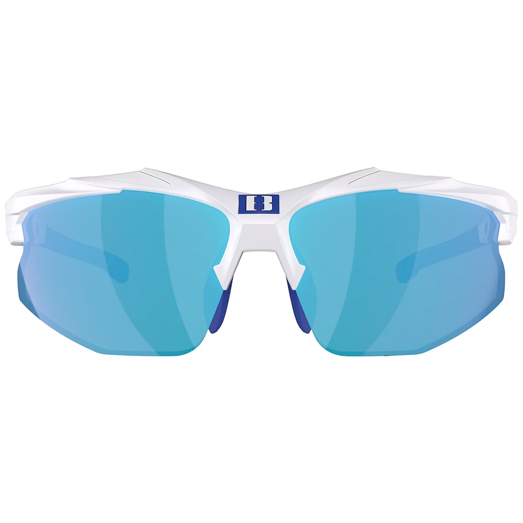 Okulary Bliz Hybrid - Shiny White/Smoke Blue/Orange, Clear