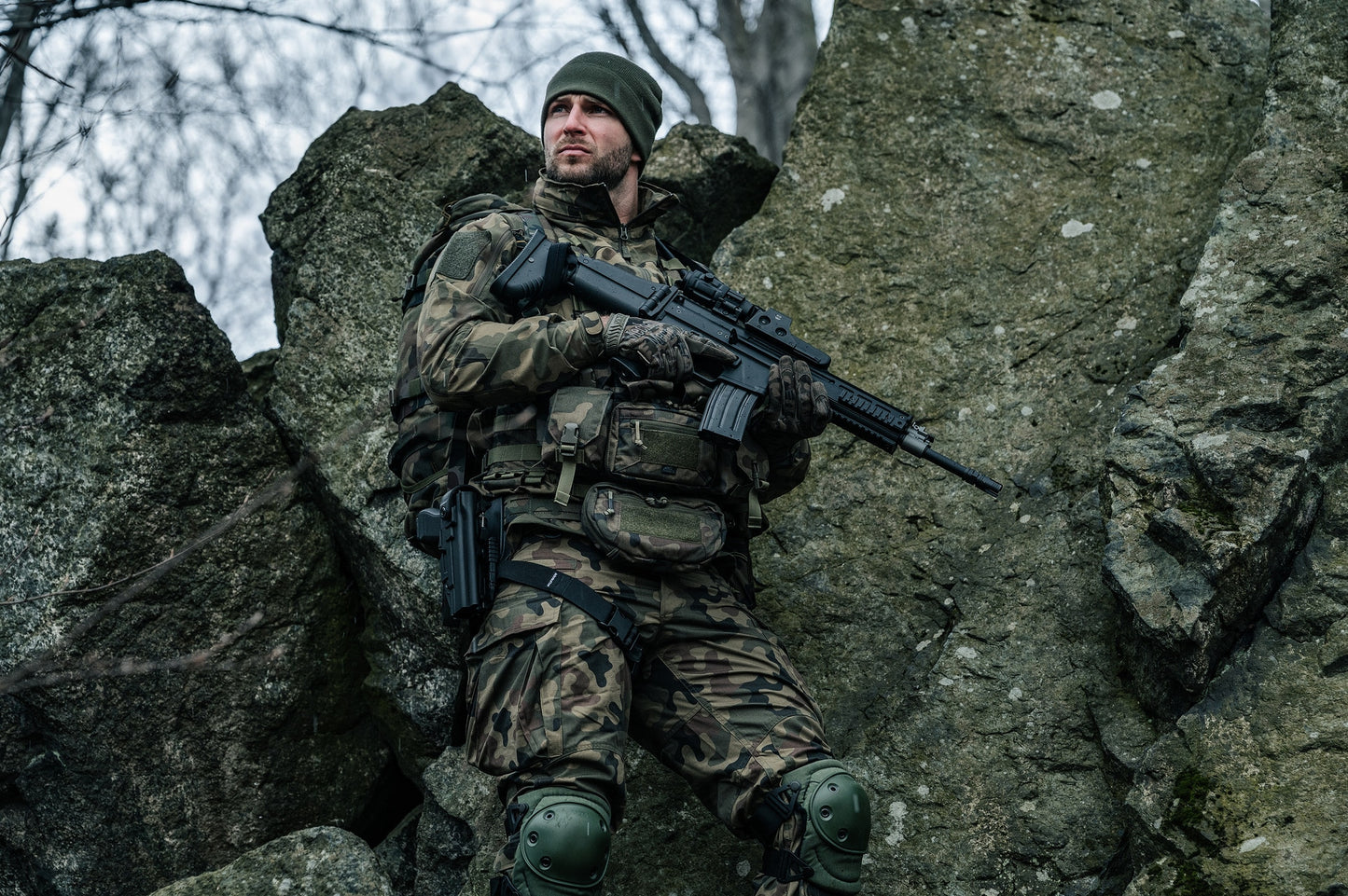Kamizelka taktyczna Helikon Guardian Recce Chest Rig - wz.93 Pantera PL Woodland