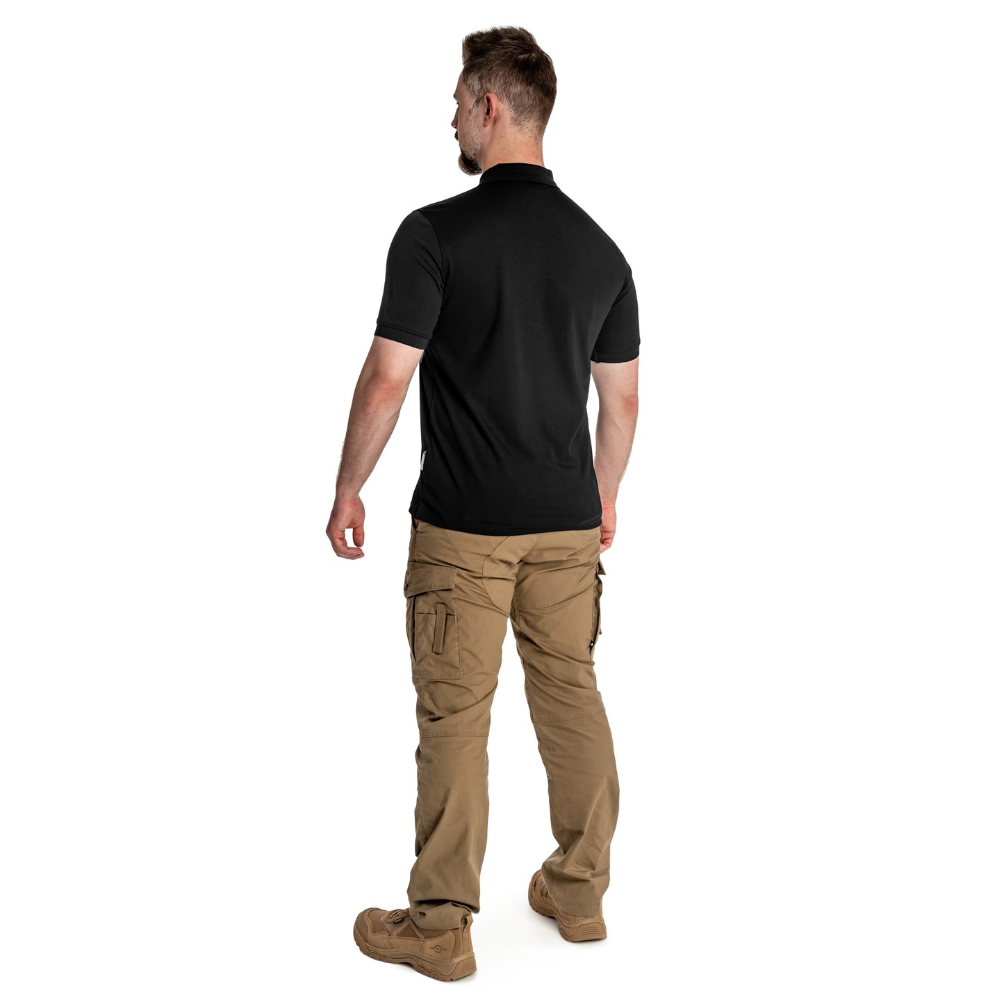 Koszulka polo Hi-Tec Site - Black/Silver