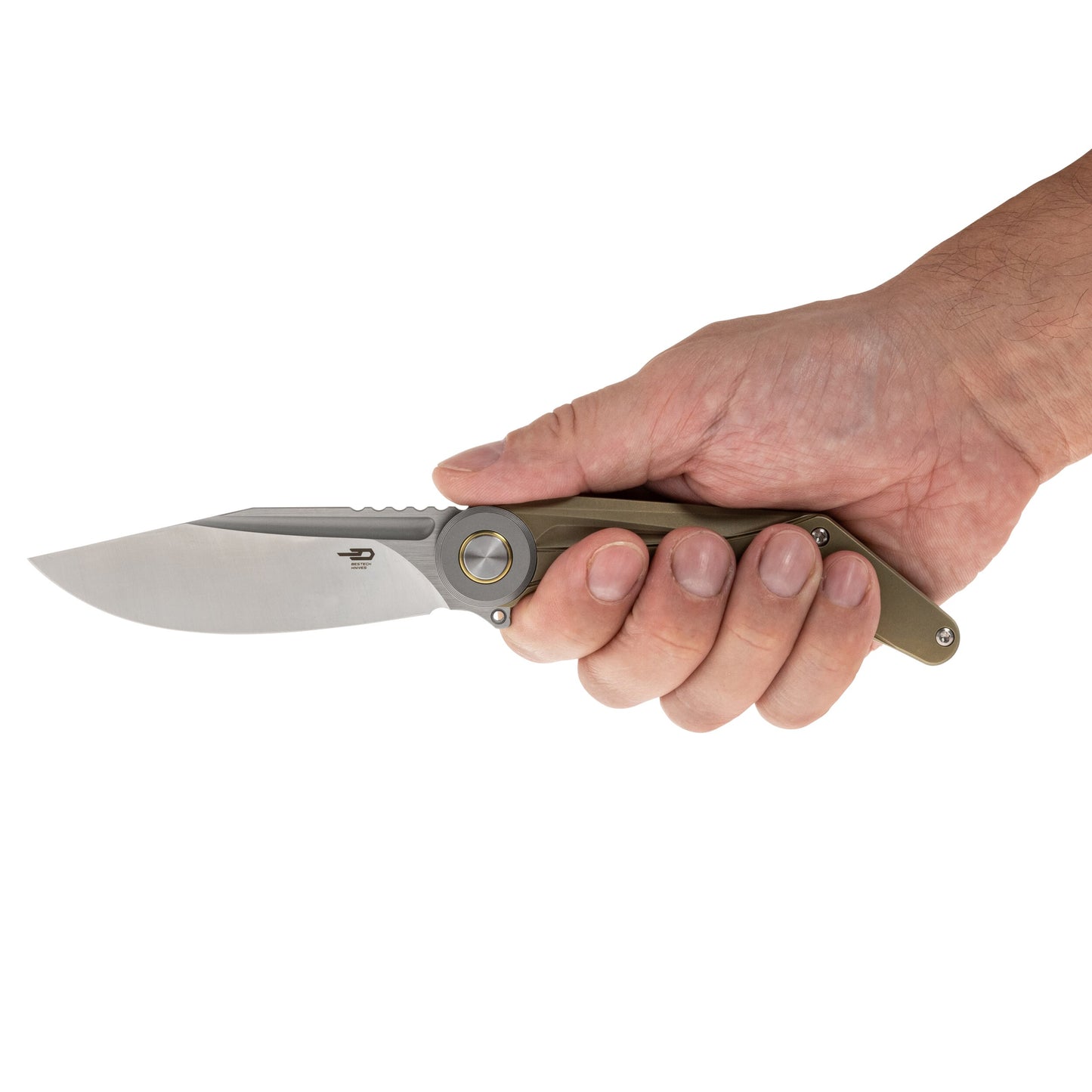 Nóż składany Bestech Knives Seraph M390 - Bronze Titanium/Satin