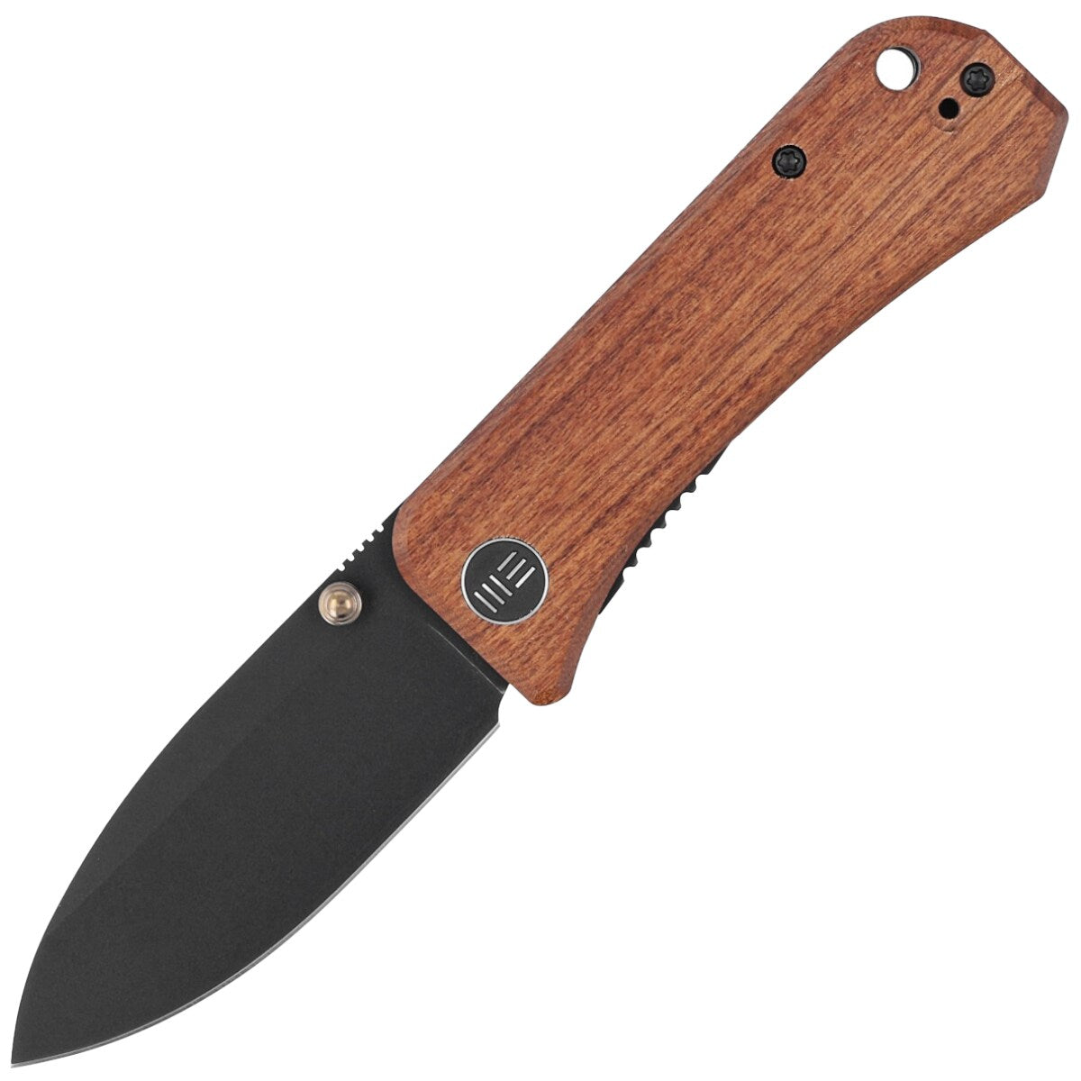 Nóż składany WE Knife Banter Thumb Stud Cuibourtia Wood Handle - Black Stonewash