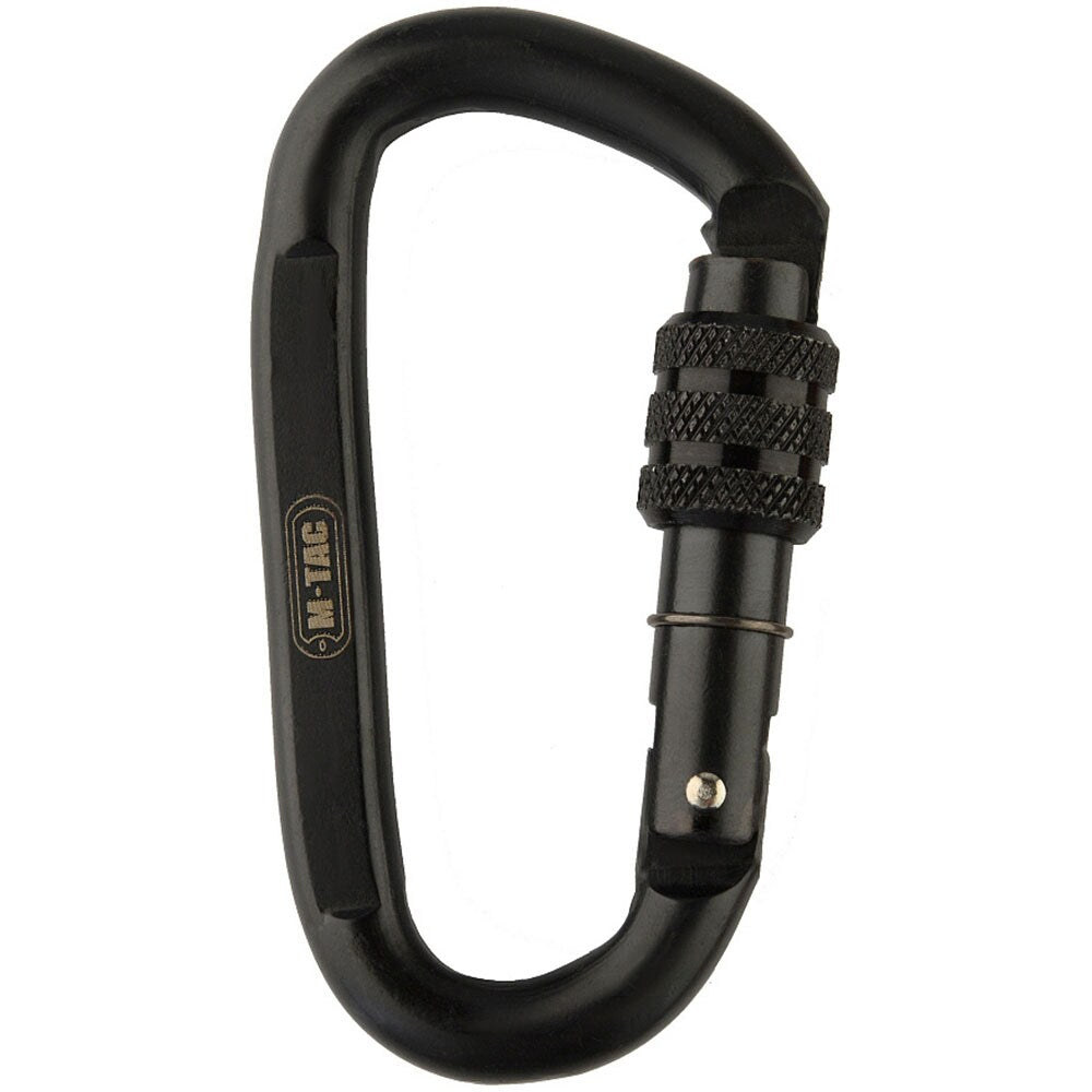 Karabińczyk stalowy M-Tac 10 cm - Black