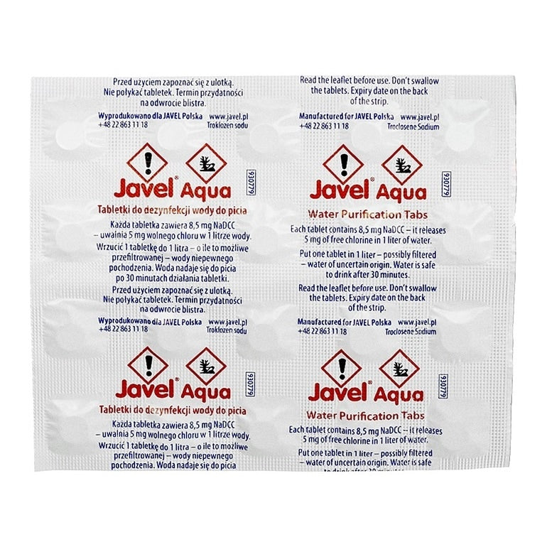Tabletki Javel Aqua do uzdatniania wody - 20 szt.