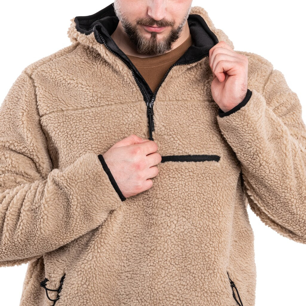 Polar Brandit Teddyfleece Worker Pullover - Coyote