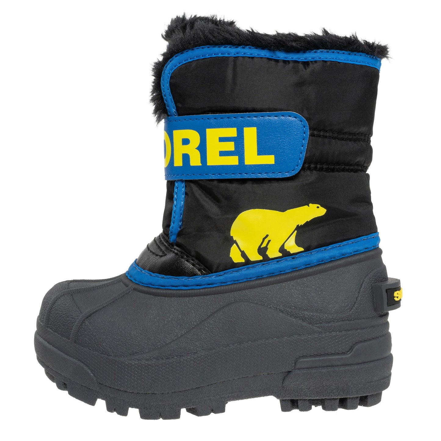 Buty śniegowce dziecięce Sorel Snow Commander Boot - Black/Super Blue