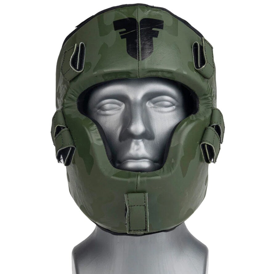 Kask bokserski Fighter Shock Head Guard - Khaki/Camo