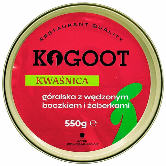Żywność konserwowana Kogoot - Kwaśnica góralska z wędzonym boczkiem i żeberkami 550 g