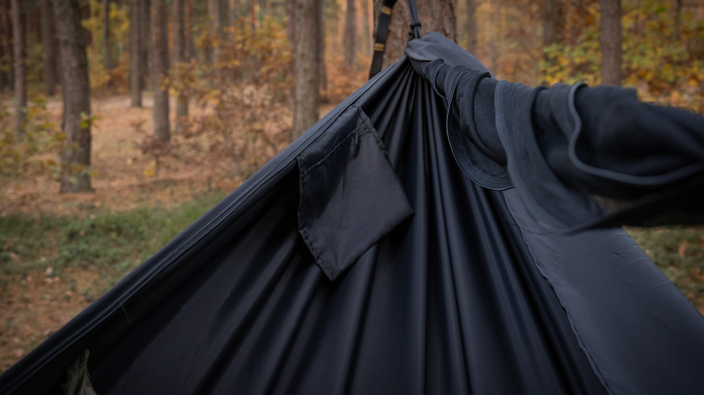 Hamak TigerWood Ważka V1 Double Zip z moskitierą - Black