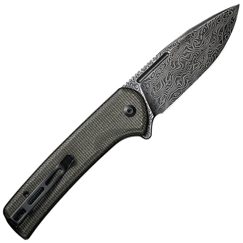 Nóż składany Civivi Conspirator Damascus - Dark Green