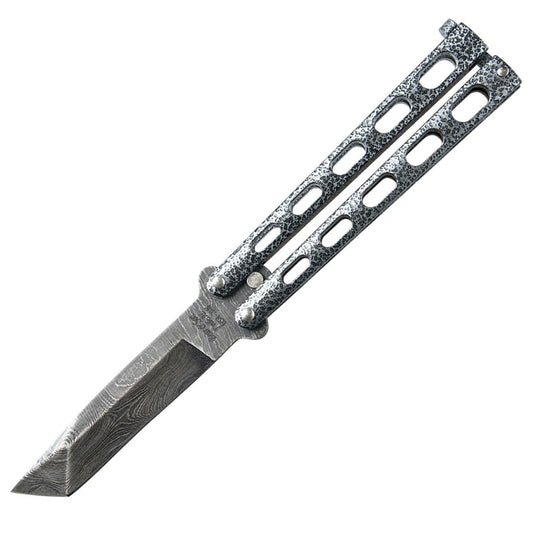Nóż składany motylek Bear&Son Tanto Damascus