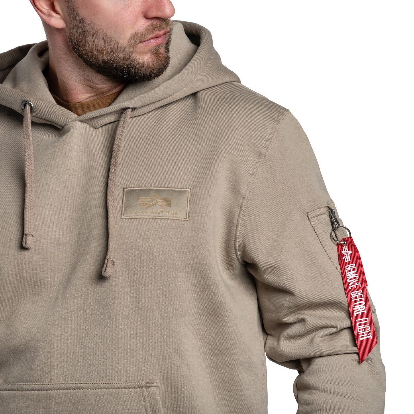 Bluza Alpha Industries Back Print Hoody - Vintage Sand