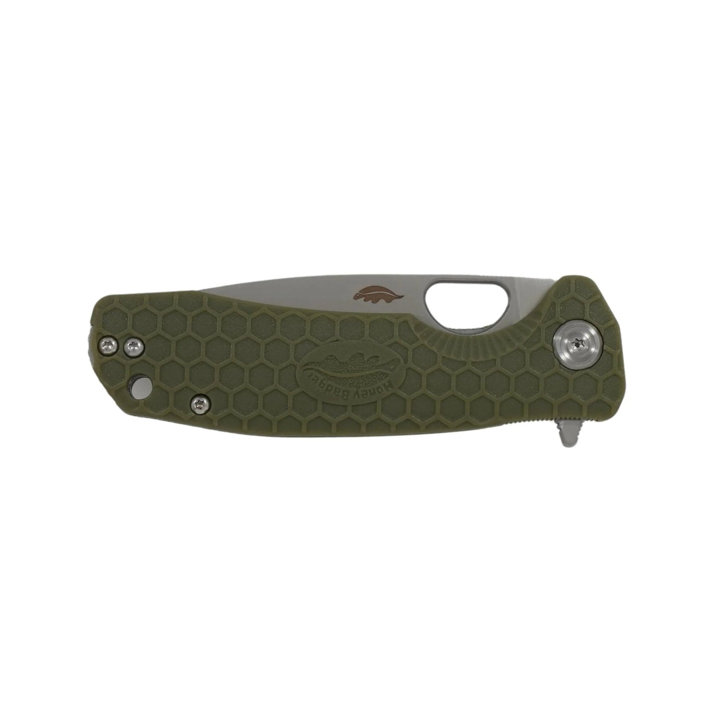 Nóż składany Honey Badger Drop-Point Flipper Small 8Cr13MoV - Green
