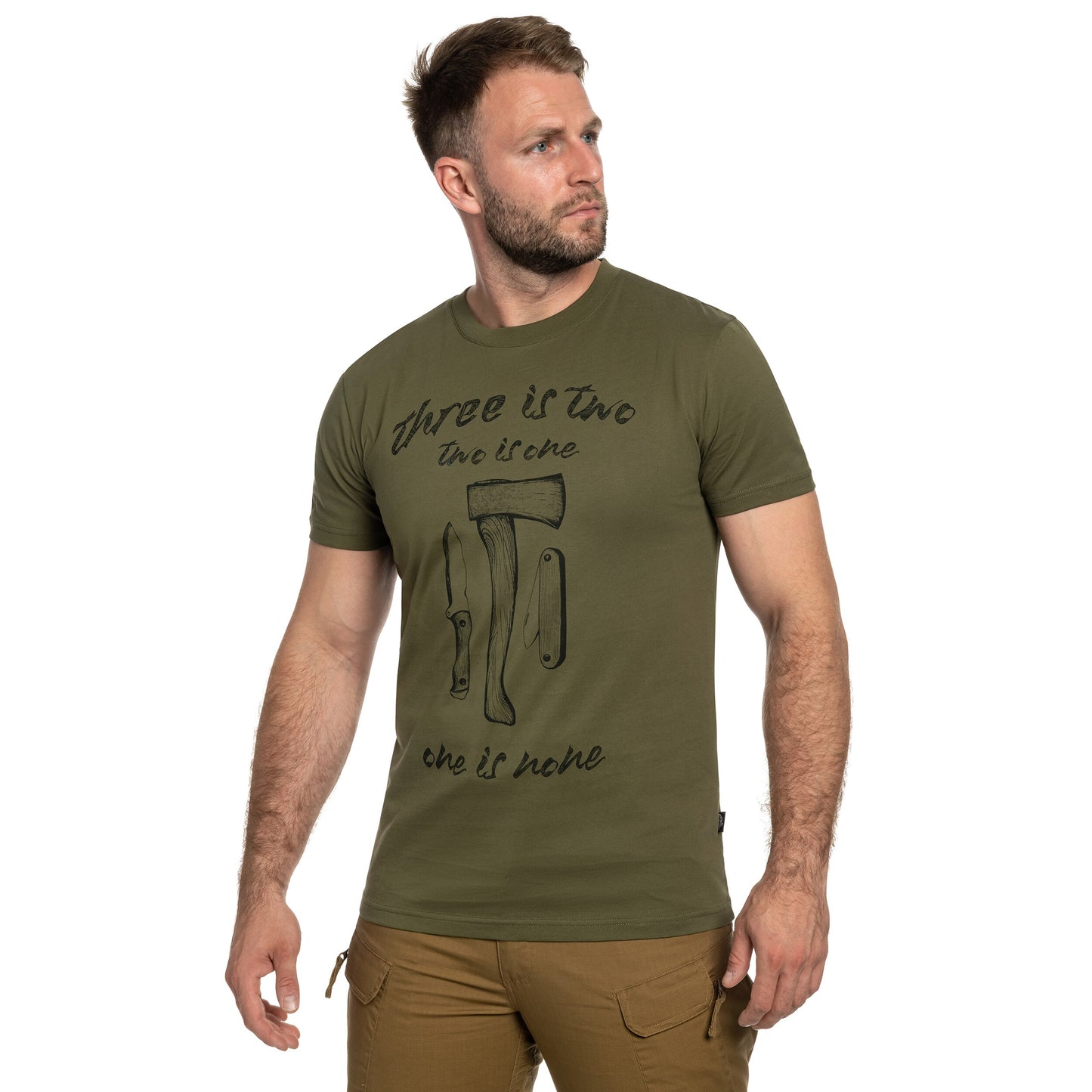 Koszulka T-Shirt Helikon One Is None - Olive Green